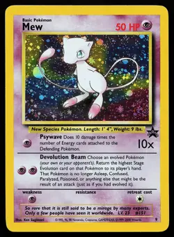 Mew 9 Holo WOTC Black Star Promo Pokemon Card - Image 1