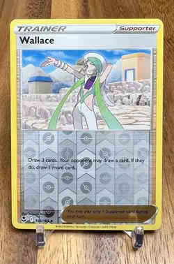 Wallace 166/195 Sword & Shield Silver Tempest Reverse Holo Uncommon Pokemon Card - Image 1