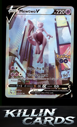 Mewtwo V (Alternate Full Art) 072/078 Pokemon Ultra Rare Pokemon GO Card NM - Image 1
