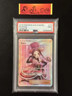 PSA 9 Dana Full Art Trainer SM Team Up 173/181 Pokemon Card - Image 1