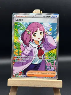 Pokemon Card TCG - Lacey 166/142 Ultra Rare Full Art Trainer Stellar Crown NM - Image 1