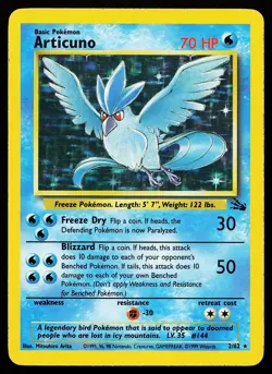 Articuno 2/62 Holo Rare Fossil Pokemon Card - Image 1