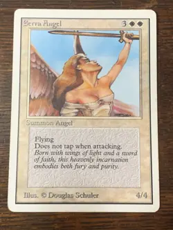 MtG - Serra Angel - 2ED - Unlimited - Creature - Played - Image 1