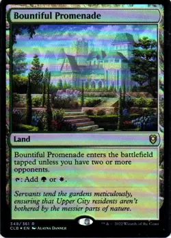 MTG: Commander Legends: Baldur's Gate: Foil Bountiful Promenade: LP Condition - Image 1