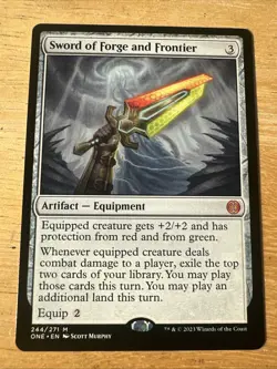 Sword of Forge and Frontier [Phyrexia: All Will Be One] Near Mint - Image 1