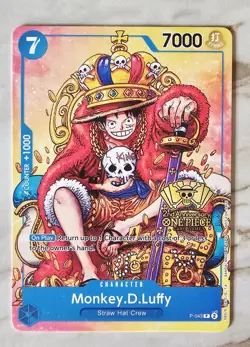Monkey.D.Luffy (2nd Anniversary Stamped Promo) P-043 One Piece TCG LP - Image 1