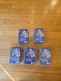 (5) ONE PIECE TCG Double Pack Set 9 The Azure Sea's Seven FACTORY SEALED NEW! - Image 1