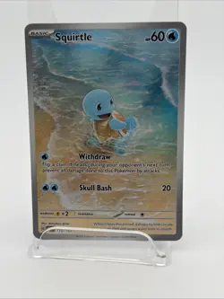 Pokemon Squirtle Full Art Illustration Rare Holo 170/165 Scarlet & Violet 151 - Image 1