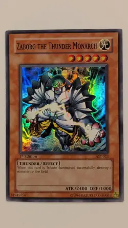 Yugioh Zaborg The Thunder Monarch AST-023 1st Edition Super Rare – LP - Image 1