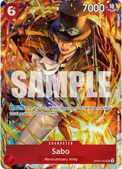 Sabo (Illustration Box Vol.5) SR One Piece Promotion Cards OP05-007 NM - Image 1