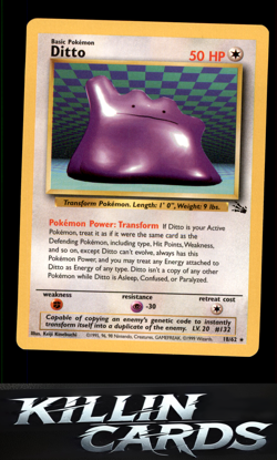 Ditto (18) 18/62 Pokemon Rare Fossil Card LP - Image 1