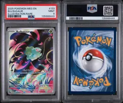 Pokemon TCG Bulbasaur Mega Evolutions 133/132 Illustration Card PSA 9 - Image 3