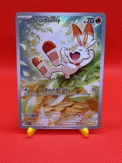 Pokemon Scorbunny 225/217 ASC: Rare Holo 70 HP Basic Fire Card English - Image 1