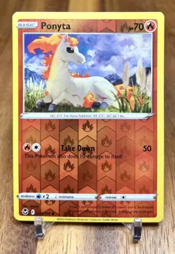 Ponyta 021/195 Silver Tempest Reverse Holo Common Pokemon Card NM - Image 1