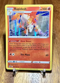Rapidash 022/195 Holo Silver Tempest Pokemon Card NM - Image 1