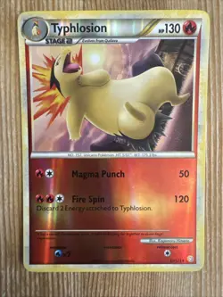 Typhlosion - 32/123 Reverse Holo Rare Heart Gold Soul Silver Pokemon Card NM/VLP - Image 1