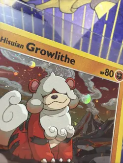 Hisuian Growlithe 070/189 Cosmos Holo Pokemon Card *HALO DOUBLE SWIRL* - Image 2