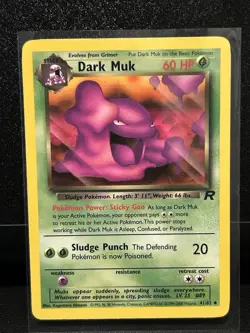 Pokemon TCG Dark Muk Team Rocket 41/82 Unlimited Uncommon Card WOTC - Image 1