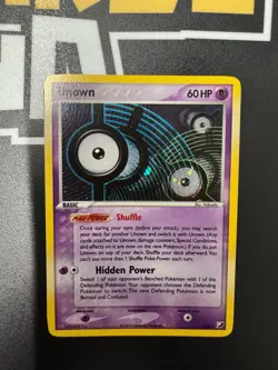 Pokemon Unown I/28 EX Unseen Forces Ultra Rare Holo Card - Image 1