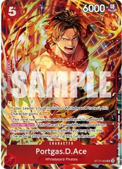 Portgas.D.Ace (Illustration Box Vol.5) SR One Piece Promotion Cards ST15-005 NM - Image 1