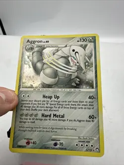 Pokemon Aggron Holo Rare Card 1/123 Mysterious Treasures LP Condition - Image 2