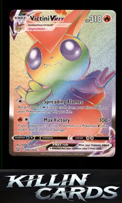 Victini VMAX (Secret) 165/163 Pokemon Secret Rare SWSH05: Battle Styles Card NM - Image 1