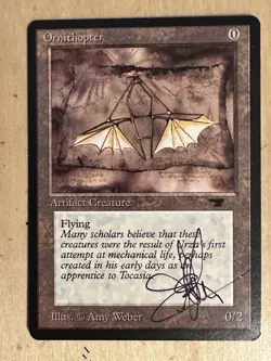 MTG ARTIST PROOF Antiquities Ornithopter AP Sketch Art Amy WEBER Magic - Image 2