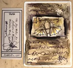 MTG ARTIST PROOF Antiquities Ornithopter AP Sketch Art Amy WEBER Magic - Image 1