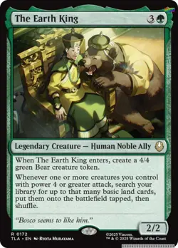 TCG MTG The Earth King [TLA - 172] - NM [Foil] - Image 1