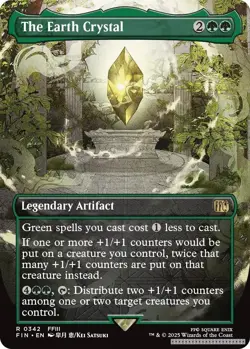 TCG MTG The Earth Crystal (Borderless) [FIN - 342] - NM [Normal] - Image 1