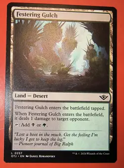MTG: MAGIC- FESTERING GULCH, OTJ, #0257, REGULAR FINISH, COMMON, NM, LAND - Image 1