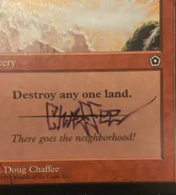 Mtg Stone Rain Signed By Artist Doug Chaffee Portal 2nd Age - Image 3