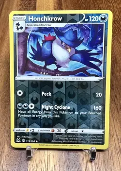 Honchkrow 115/196 Reverse Holo Lost Origin Pokemon Card NM - Image 1