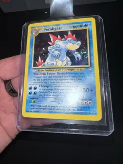 Feraligatr 4/111 Neo Genesis Holo Unlimited Pokemon Vintage Near Mint Huge SWIRL - Image 1