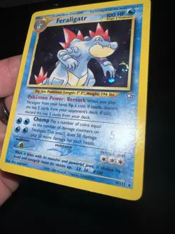 Feraligatr 4/111 Neo Genesis Holo Unlimited Pokemon Vintage Near Mint Huge SWIRL - Image 2