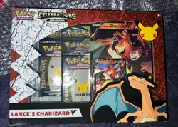 Pokemon Lance's Charizard V Celebrations Collection Box 25th Anniversary 2021 - Image 1
