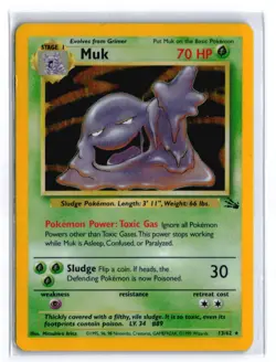 Pokemon MUK 13/62 Holo Rare (Fossil) LP/Light Play - Image 1