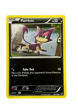 New: 2014 Pokemon TCG Purrloin Phantom Forces 56 Regular Common - Image 1