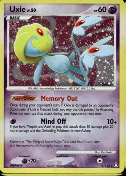 Uxie 18/123 Holo Rare DP Mysterious Treasures Pokemon - Image 1