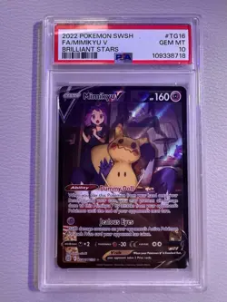 Pokemon TCG Mimikyu V TG16/30 Brilliant Stars Ultra Rare Full Art Holo PSA 10 - Image 1