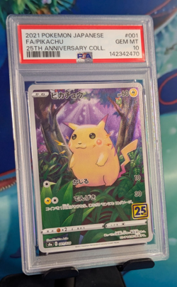 2021 Pokemon Pikachu #001 Japanese 25th Anniversary Collection Gem Mint PSA 10 - Image 2