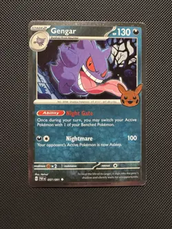 Pokemon TCG Gengar 057/091 (Cosmos Holo) Trick Or Trade 2024 Holo Rare Near Mint - Image 1