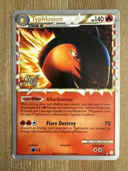 Pokemon TCG Typhlosion Prime Non-Holo 110/123 World Championships 2011 HGSS MP - Image 1