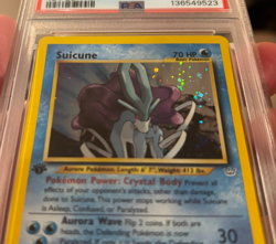 2001 POKEMON NEO REVELATION 1ST ED #14 SUICUNE-HOLO PSA 7 - Image 3