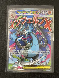 2025 POKEMON MEP EN-ME BLACK STAR PROMO #023 MEGA CHARIZARD X EX - Image 1