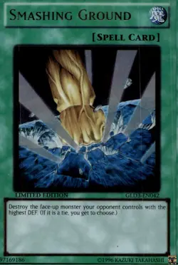 Smashing Ground Ltd Ed Gold Rare GLD3-EN042 Yu-Gi-Oh! - Image 1