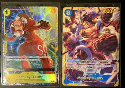 ONE PIECE CCG MONKEY.D.LUFFY ST29-012 + OP11-118 SEC NM+ - Image 1