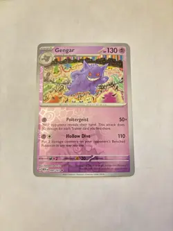 Pokemon TCG Gengar 151 Reverse Holo Rare Scarlet & Violet Card 094/165 Near Mint - Image 1