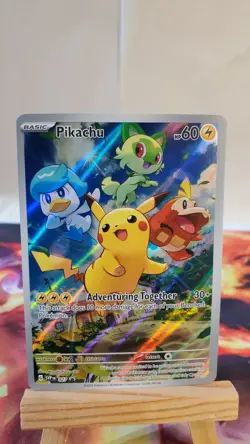 Pokemon Pikachu Holo Black Star Promo Card 2023 Paldea Evolved TCG - Image 1