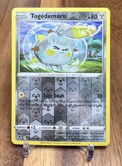 Togedemaru 127/195 Reverse Holo Silver Tempest Pokemon Card NM - Image 1